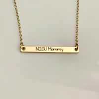 NICU Mommy Necklace - Yellow Gold Plated