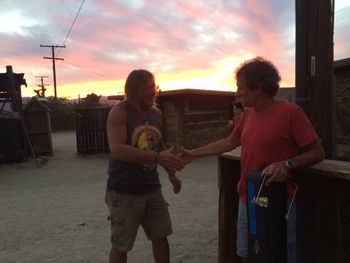 "PAPPY AND HARRIETS" in California waiting to go on. That would be my buddy Spanky Baldwin. May 2017