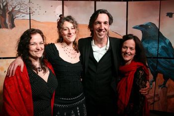 With Stephen Fearing at The Rookery, Kitchener. L - R: Tricia Brubacher, Shannon, Stephen, Sue Smith at . Photo: Brian Kelly
