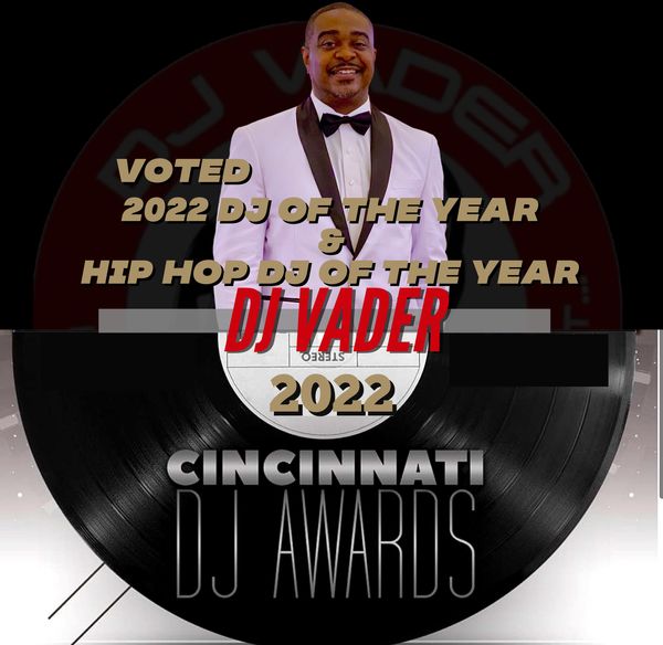 Thank you Cincinnati for Voting DJ Vader for the 2022 Cincinnati DJ of the year!
I am truly humbled and thankful for the love shown, this is the second year on a row winning this prestigious award! Congratulations to all the Cincinnati DJ Award winners and Nominations!