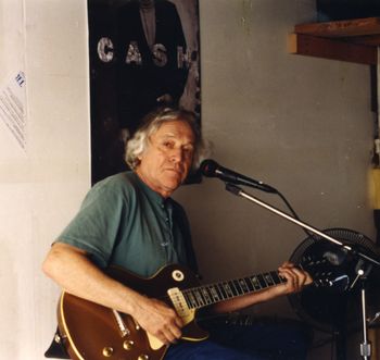 My garage studio, Hermosa Beach - Jack asked if he could play my “electrical guitar” - so I hooked him up on the Les Paul. I’ve got a little recording of him noodling around playing some wonderful and very old songs, I was pickin’ little leads out.
