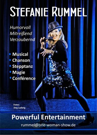 One-Woman-Show.de: Tripple threat entertainer: singer, actress, tap dancer, chairperson, magician
