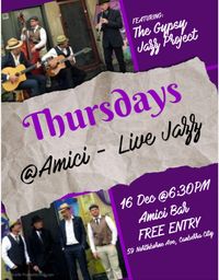 Thursdays @Amici with The Gypsy Jazz Project