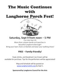 Langhorne Porch Fest: 2:30-3:15PM - KAMARA to perform on porch at 115 Hill Avenue  