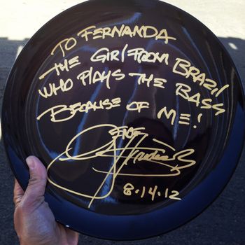 Fernanda's handwritten plate by Gene Simmons.
