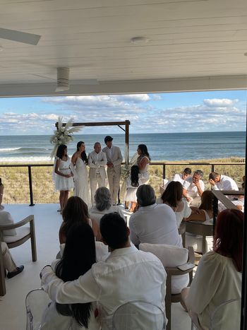 Wedding Ceremony on The New Jersey shoreline
