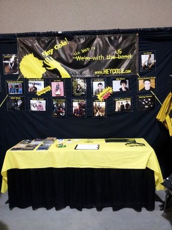 The Hey Cole booth at NACA! Cole likes the color yellow.
