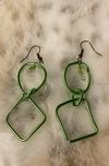 Green dangle earrings 