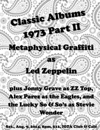 IOTA Club and Cafe August 9, 2014 - Classic Albums 1973, performing seven songs from the Eagles Desperado album

