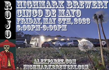www.alexparez.com Alex The Red Parez aka El Rojo returns to Highmark Brewery in Fredericksburg, VA! Friday, May 5th, 2023! Cinco de Mayo!  6:00pm-9:00pm! Cindo de Mayo caricature created by Adam Neubauer
