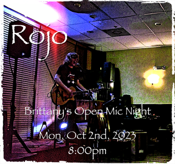 www.alexparez.com Alex The Red Parez aka El Rojo! Hosting Open Mic Night Monday Nights at Brittany's in Lake Ridge, VA! In The Dining Room! Monday, October 2nd, 2023, I'll perform a 30 minute set 8:15pm-8:45pm, come on by early! Signups at 8:00pm, Performances 8:30pm-11:30pm!
