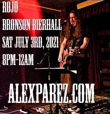 www.alexparez.com Alex The Red Parez aka El Rojo! Live! At Bronson Bierhall in Arlington, VA! Saturday, July 3rd, 2021 8pm-12am
