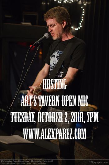 Hosting SAW Sponsored open mic at Art's Tavern 10-2-18, 7pm

