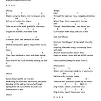 Clearwater Tune - Lyrics with Chords in A
