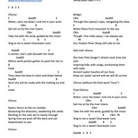 Clearwater Tune - Lyrics with Chords as Sandy Plays Them