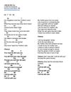 I Will Be With You - Lyrics with Chords in Bb