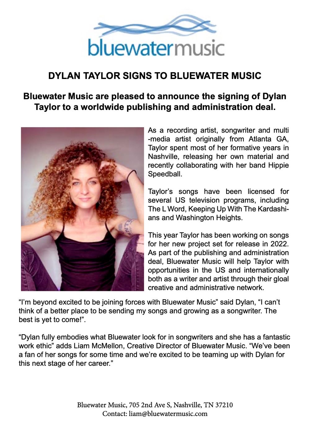 Dylan Taylor, genremut, Bluewater music group, singer songwriter, Nashville tn, Liam mcmellon, music city