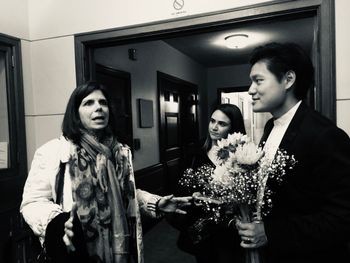 With Pamela Frank and Alin Melik-Adamyan after Masters Recital
