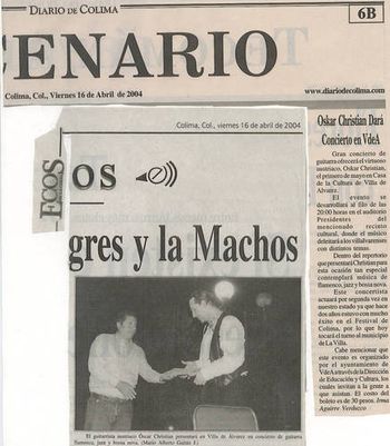 2003 in the center of colima getting a diploma for a cultural event and workshop.
