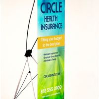 Indoor Banner with "X-Style" collapsible stan 24 x 60