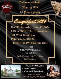 Cougar Fest “Paterson Catholic Reunion”