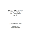 3 Preludes for solo piano
