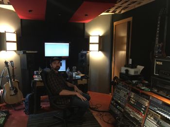 My producer, Scott, and I spent the day at the drummer's studio.
