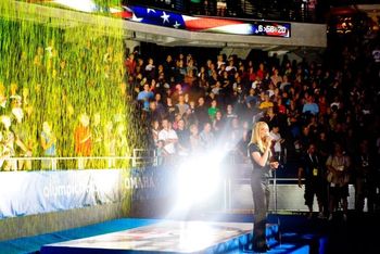 Heidi Joy Performs the National Anthem at the U.S. Olympic Swimming Trials

