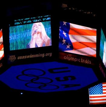 Heidi Joy Performs the National Anthem at the U.S. Olympic Swimming Trials
