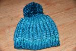 'Andonna' Hat w/ Pompom - PEACOCK BLUE
