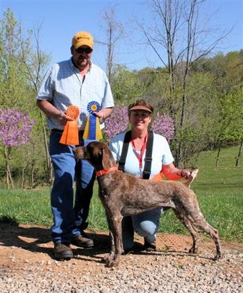 Ziggy's first Champion Master Hunter, "Ruger" bred by Tracy Novoa.
