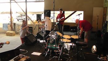 L-Town Allstars setting up before jamming Oktoberfest in Louisville, CO on 9-15-2012.
