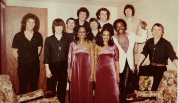 Lee (3rd from left) with charttoppers Odyssey in 1981
