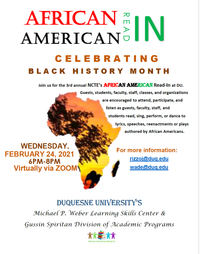  Duquesne University’s African American Read-In event