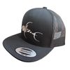 All BLACK with White Logo - Snapback Hat