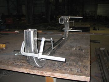 Fabricated Bearing Tube guides for Charge Cart.
