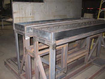 Charge Cart (to be Conveyor Mounted) to load and unload parts from Quench tank elevator.
