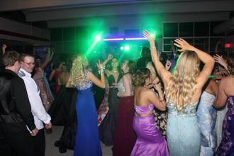 high school students dancing at prom with DJ Musical Genius Productions