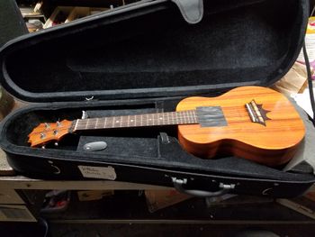 Jack Johnson's Ukulele in the shop for a check up.
