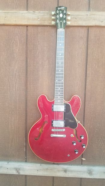 another favorite. My Orville by Gibson ES 335 built by Fuji-Gen in Japan. This series later morphed into the Epiphone Elitist series. Amazing guitar !
