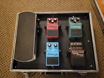 Anvil pedalboard with a couple of updated pedals, 2010.
