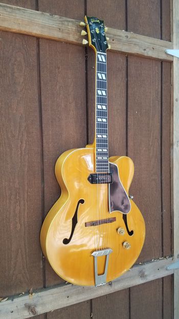 1950s Gibson  L-7 factory Conversion to an ES 350 electric.

