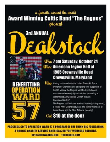 DEAKSTOCK -- The band's ongoing fundraiser for Armed Forces Veterans.
