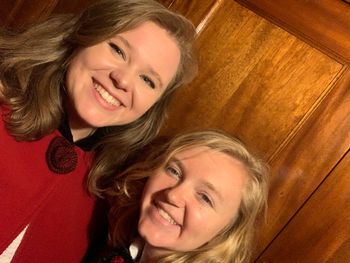 My 2 favorite Strasburg RR carolers- daughters Bailey & Ally ( of Yuletide Voices & Family Band). Dec '19
