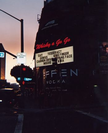 Moore at the world famous Whisky a Go-Go in Hollywood
