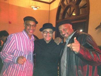 Derwin and Darwin of Twin Connection Duo hanging out with Jazz/Latin Grammy Winner Joe Posada at Landry's in San Antonio, TX
