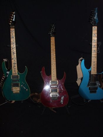 The Ibanez Threesome. L-R: All Are RG Series
