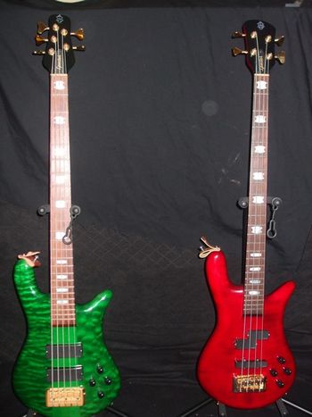 The Christmas Twins. L-R: 5 & 4 String Spectors
