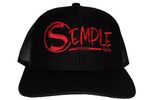Black Mesh Cap with Red Embroidering 