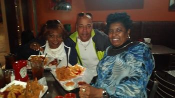 Dinner with Dorothy Norwood and friends
